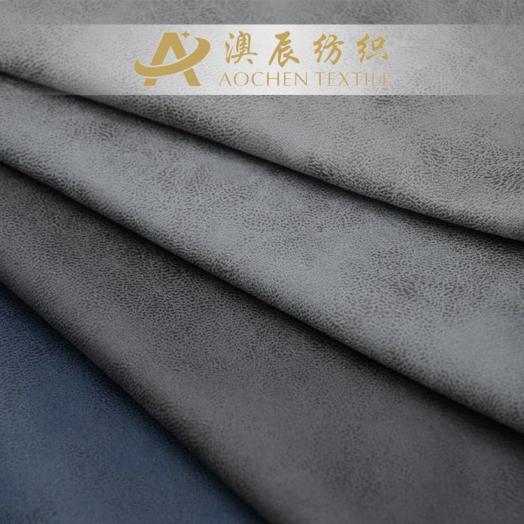 New Luxury Leather Feeling Velvet Fabric with Embossed Textile Upholstery Furniture Fabrics and Garment